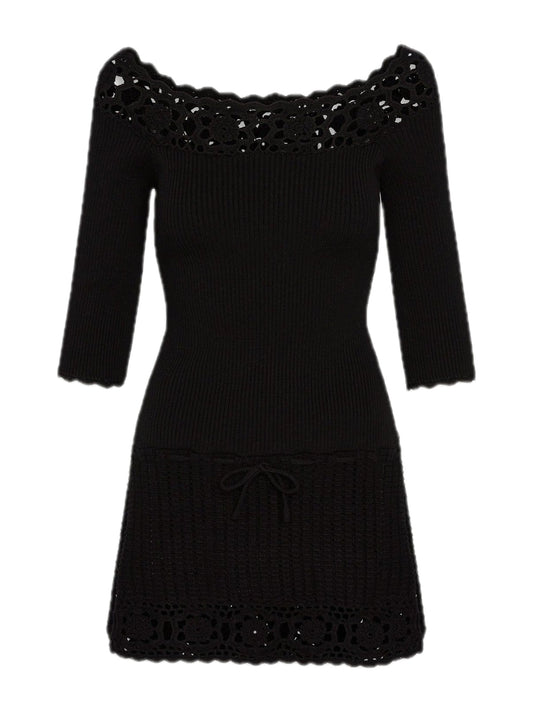 Frankies Bikinis - Kaia Crochet Knit Mini Dress