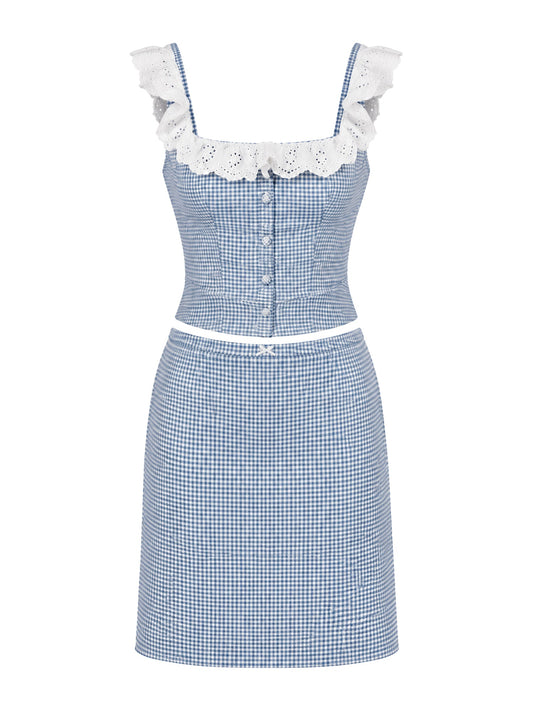 Danielle Guizio - Gingham Paloma Lace